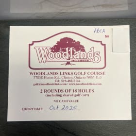 S11 - 2 x 18 Holes of Golf with Cart, Woodland Links item