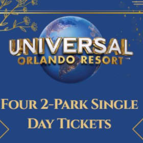 Four 2-Park Single Day Tickets To Universal Studios Florida item