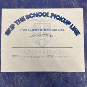 Skip the School Pickup Line.  (A) item