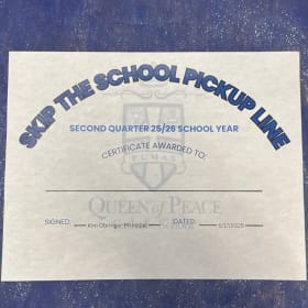 Skip the School Pickup Line.   (B) item