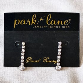 Park Lane Silver-Tone Drop Earrings – Crystal Accent item