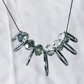 Silver Starburst Crystal Accent Necklace item