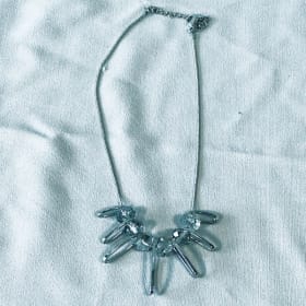 Silver Starburst Crystal Accent Necklace item