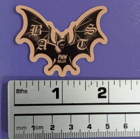 Tan/Black BATS Logo Sticker 2" x 1.5" item