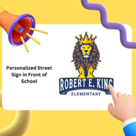 Custom Street Sign in Front of School item