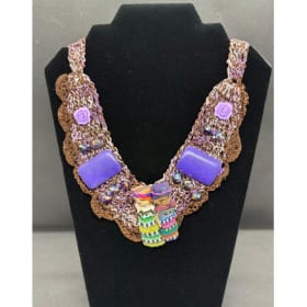 Crochet Purple Necklace item