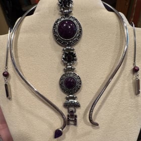 Purple Stone Jewelry Set item