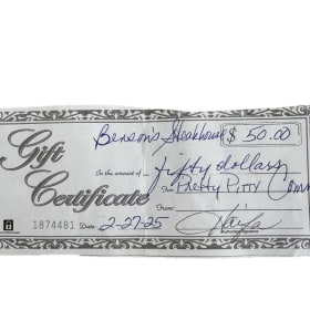 Benson’s  $50 gift certificate item
