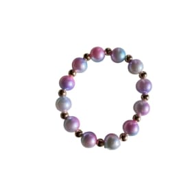 2 homemade beaded bracelets size 7" item