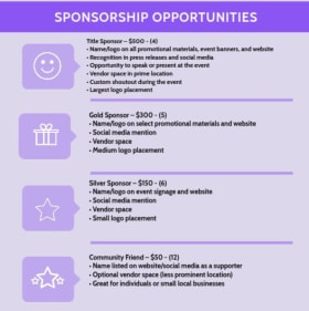 Silver Sponsor – $150 - (6) item