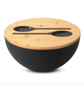 Autographed Book by Kathryn Pollard & Bamboo Salad Bowl Set item