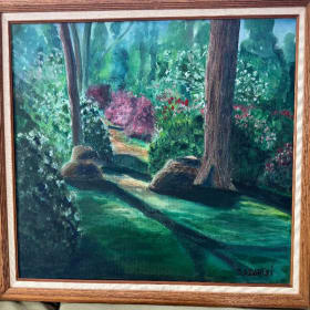 Framed original painting 18"h x 22" w item