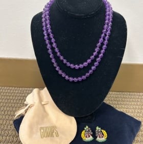 💜 Art Deco Necklace and Earring Set 💜 item