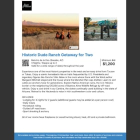 3-Night Historic Dude Ranch Getaway – Rancho de la Osa, AZ item