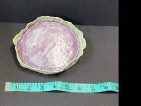 Fired Clay - Dish - Purple and Blue item