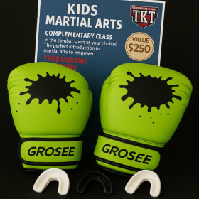 True Kombat Training – Gloves, 3 Mouthguards & $250 Class item