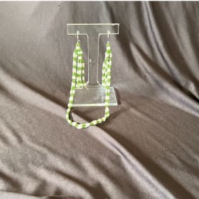 Vintage Alaskan Under the Chin beaded earrings item