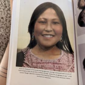 Vintage Alaskan Under the Chin beaded earrings item