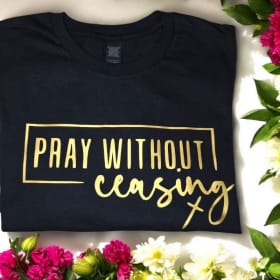 Black Pray without Ceasing T-shirt s-2x item