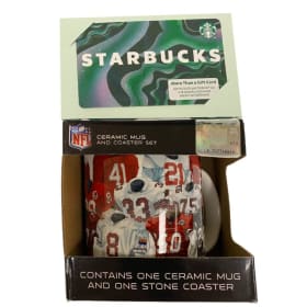 🏈 Arizona Cardinals Mug & Coaster Set with $20 Starbucks item