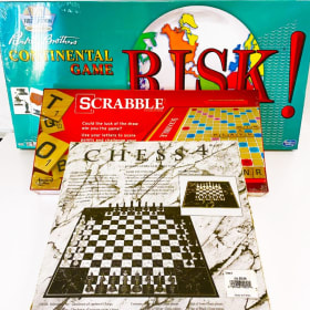 Strategy Game Bundle – Risk, Scrabble & 4-Player Chess item