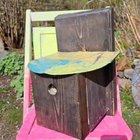 Kid assembled and painted Birdhouse item