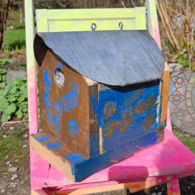Kid assembled and painted Birdhouse item