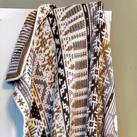 Crochet throw handmade 100% acrylic throw 3 item