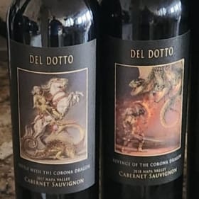 Six (6) Wine bottles rare set – Six Del Dotto Corona Dragon item