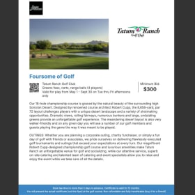 Foursome of Golf – Tatum Ranch Golf Club item