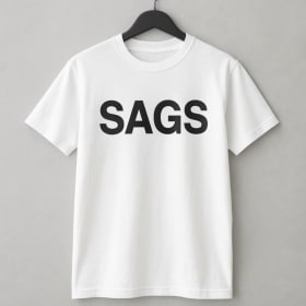 Medium Size SAGS White T-shirt item