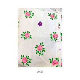 Vintage Hmong Pleated White Skirt (pink) item