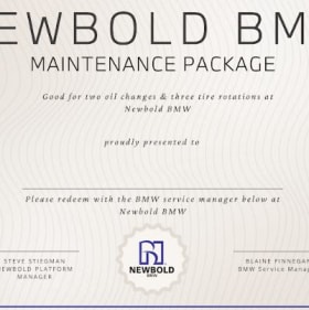 Newbold BMW Auto Detail & Maintenance Packages item