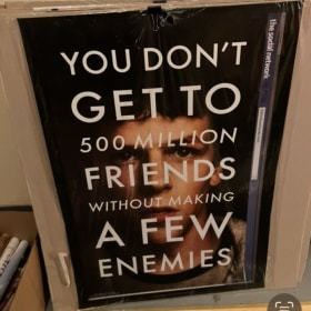 THE SOCIAL NETWORK MOVIE POSTER FINCHER SORKIN 27X40 IN D/S item