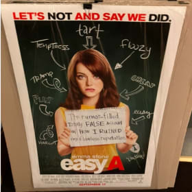 EASY A MOVIE POSTER ORIGINAL EMMA STONE 27X40 IN D/S item