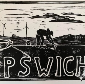 Framed Ipswich Print by Ben Dugdale item