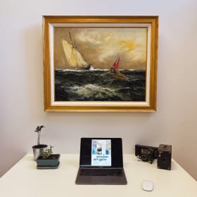 "Dory Approaching the BLUENOSE" by Joseph Purcell item