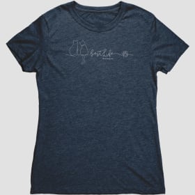 Best Life Line Art Women's XX Large Navy Tri-blend T-Shirt item