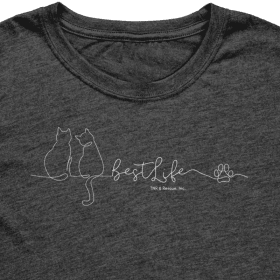 Best Life Line Art Women's Medium Black Tri-blend T-Shirt item