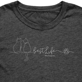 Best Life Line Art Women's Small Black Tri-blend T-Shirt item