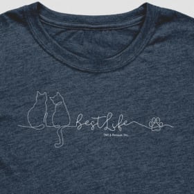 Best Life Line Art Women's Large Navy Tri-blend T-Shirt item