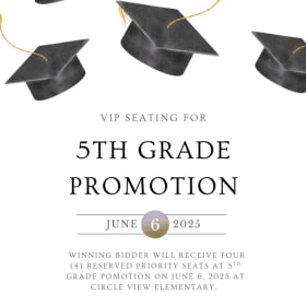 52. 2025 5th Grade Promotion Seats (1 of 2) item