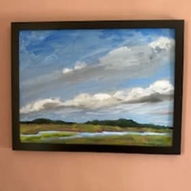 Original Framed Acrylic on Canvas by Patti Ganley item