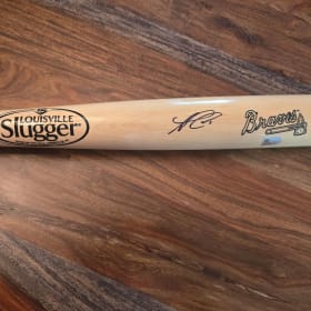 Ozzie Albies Signed Louisville Slugger Bat item