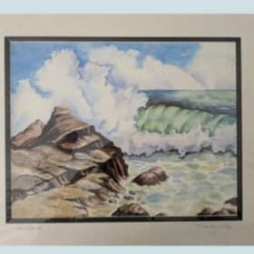 Waves Crash at Seashore item