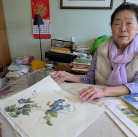 Morning Glory with Sparrow item