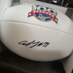 Autographed NY Giants Football – Signed by Andrew Thomas #78 item