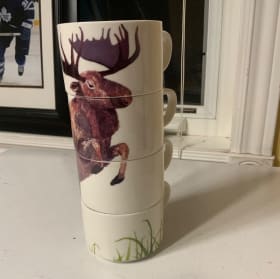 Set of 4 wildlife stacking mugs - Deer item