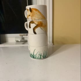 Fox Set of 4 stacking mugs item