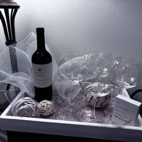 Napa Valley Wine Bottle and Glasses item